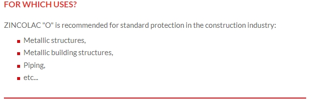 ZINCOLAC "O" (1L-2,5L-10L) en stock