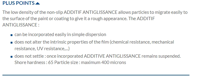 ADDITIF ANTIGLISSANCE (0,36KG-0,50KG)