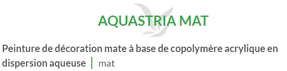 AQUASTRIA MAT (1L-2,5L-15L) en stock