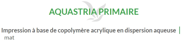 AQUASTRIA PRIMAIRE (2,5L-15L) en stock