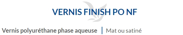 VERNIS FINISH PO SATIN (5KG) en stock