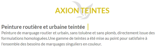 AXION TEINTES (5KG-25KG) en stock