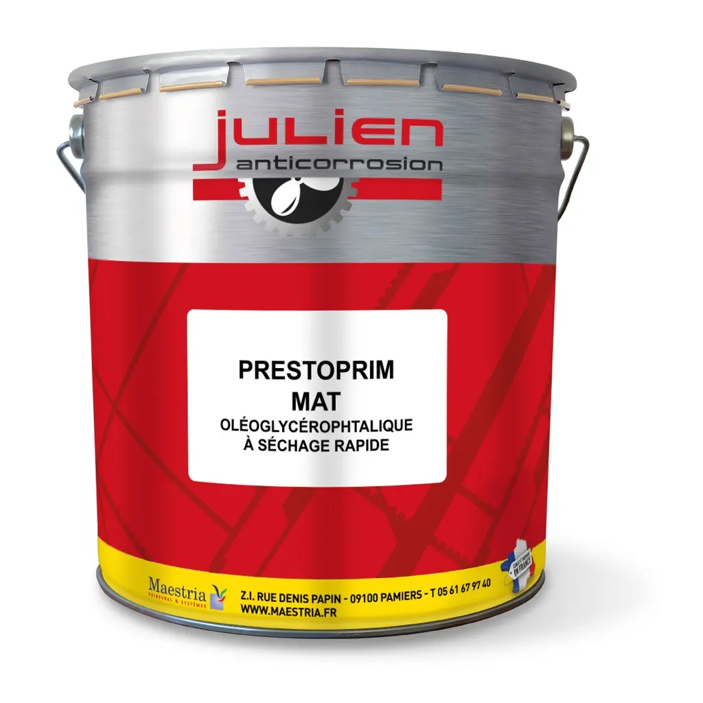 PRESTOPRIM MAT – Primaire métal mat pour acier et structures métalliques