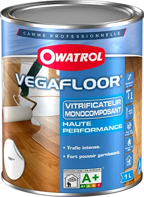 VEGAFLOOR MAT – Vitrificateur parquet mat polyuréthane à l'eau sans odeur