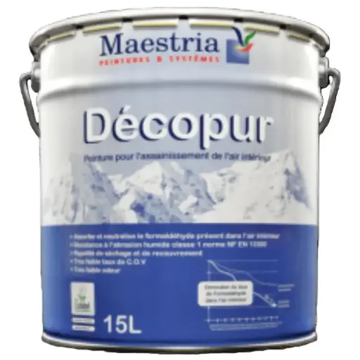 DECOPUR VELOURS – Peinture velours dépolluante murs séjour chambre bureau